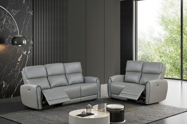 Schlieren Gray Power Sofa FM6012GY-LV-PM Contemporary by Furniture of America - Image 2