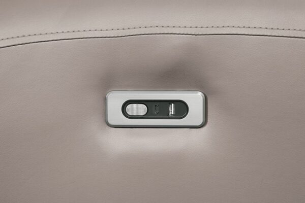 Schlieren Light Brown Power Recliner  FM6012LB-CH-PM by Furniture of America - Image 3