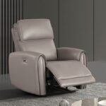 Schlieren Light Brown Power Recliner  FM6012LB-CH-PM by Furniture of America