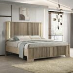 Lakkari Antique Oak Bed with LED Light By ACME