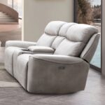 Artemia Light Taupe Power Loveseat CM9922FG-LV-PM-PK by Furniture of America