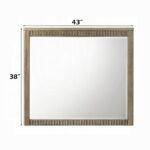 Lakkari Mirror in Antique Oak Finish BD04874 By ACME - Image 2
