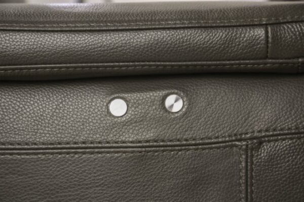 Altamura Gray Italian Leather Power Loveseat FM90002GY-LV-PM-PK  by Furniture of America - Image 2