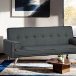 Reno Dark Gray Futon Sofa  TM2001DG Sleek by Furniture of America