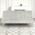 Hinwil Light Gray Futon Sofa Bed  FM2903LG by Furniture of America - Image 2