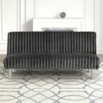 Hinwil Charcoal Futon Sofa Bed FM2903DG Sleek, Space-Saving Comfort by Furniture of America - Image 3