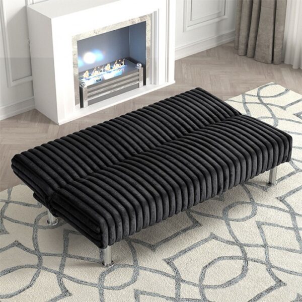Hinwil Black Futon Sofa Bed  FM2903BK  Smart Style for Modern Living by Furniture of America - Image 3