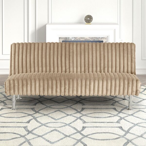 Hinwil Taupe Futon Sofa Bed FM2903TP Style Meets Functionality  by Furniture of America - Image 2