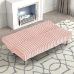 Hinwil Pink Futon Sofa Bed FM2903PK Stylish Versatility for Modern Living by Furniture of America - Image 3
