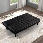 Eidsberg Black Futon Sofa Bed FM2908BK  Smart Comfort Meets Sleek Design by Furniture of America - Image 4