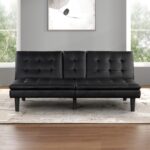Eidsberg Black Futon Sofa Bed FM2908BK  Smart Comfort Meets Sleek Design by Furniture of America - Image 5