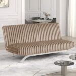 Villeneuve Taupe Futon Sofa Bed FM2906TP Contemporary by Furniture of America