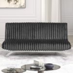 Villeneuve Charcoal Futon Sofa Bed FM2906DG Contemporary Elegance Meets by Furniture of America - Image 2