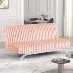 Villeneuve Pink Futon Sofa Bed  FM2906PK A Chic Statement by Furniture of America