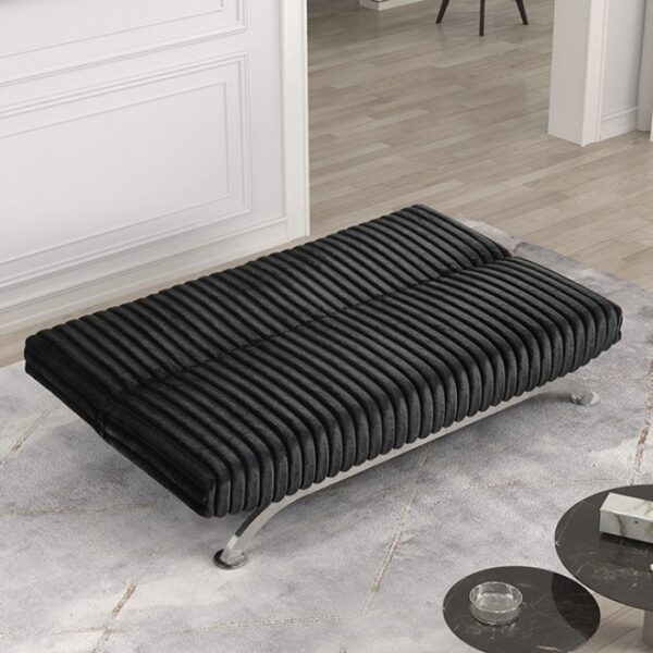 Villeneuve Black Futon Sofa Bed FM2906BK Sleek Design by Furniture of America - Image 2