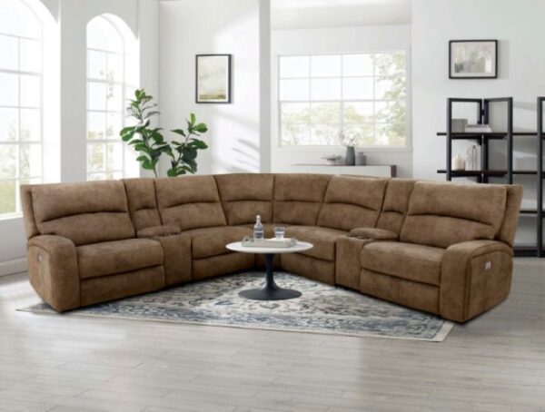 Apostolos Power Sectional CM9915BR-SECT-PM Style Meets Ultimate Comfort by Furniture of America - Image 3