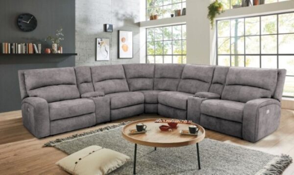 Apostolos Power Sectional CM9915LG-SECT-PM Comfort & Elegance in Light Gray by Furniture of America - Image 3