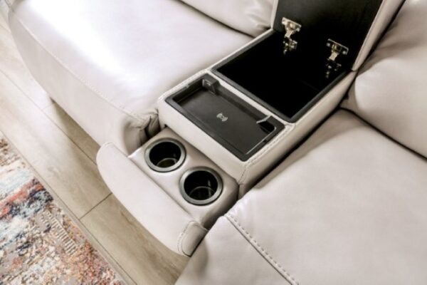 Edmondus Power Sectional CM9923FG-SECT-PM Smart Comfort in Light Taupe by Furniture of America - Image 6