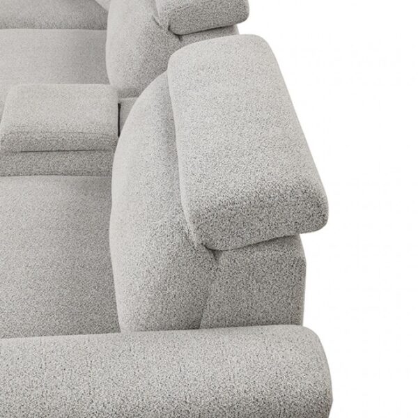 Hieronimus Power Sectional  FM6014LG-SECT-PM Contemporary Comfort in Light Gray by Furniture of America - Image 5