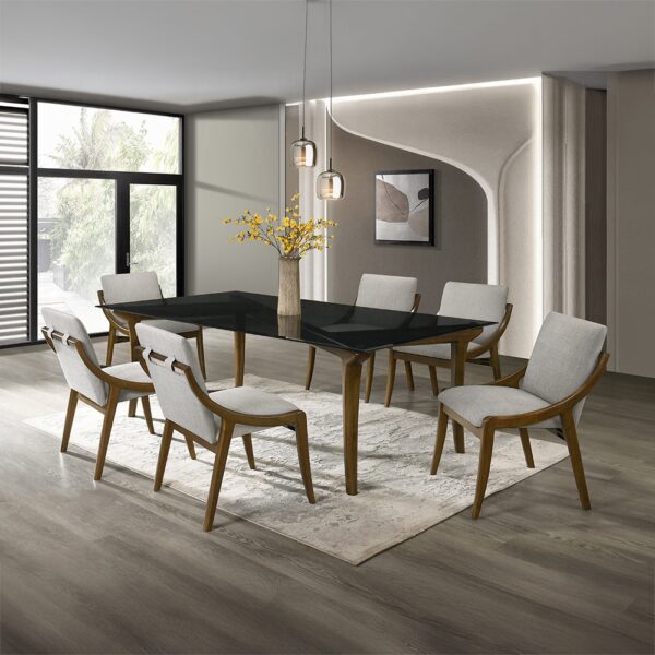 Danzel Gray Chenille Side Dining Chair DN06151 By ACME - Image 4