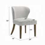 Dillon Gray Chenille Dining Side Chair DN04816 By ACME - Image 3
