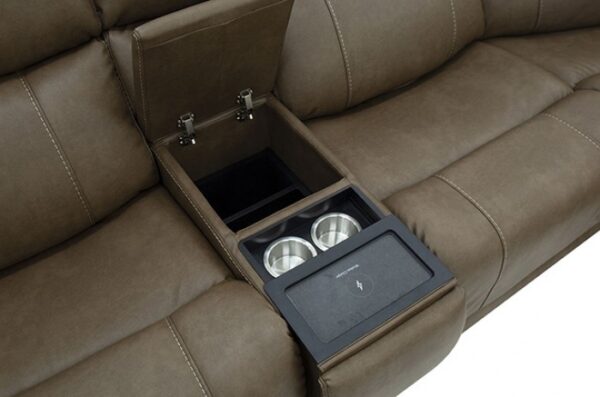 Orpheus Power Sectional w/ Lift Chair FM68100BR-SECT-LC by Furniture of America - Image 4