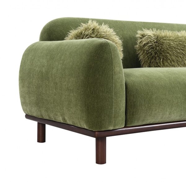Mellone Mid-Century Modern Sofa in Olive Greenby Furniture of America - Image 3