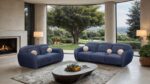 Previti Contemporary Denim Blue Sofa FM61117BL-SF by Furniture of America - Image 2