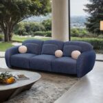 Previti Contemporary Denim Blue Sofa FM61117BL-SF by Furniture of America