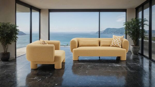 Phedra Contemporary Yellow Sofa FM63011YL-SF  by Furniture of America - Image 3