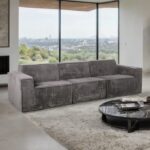 Kimara Dark Gray Sofa (Compressed Foam) FM62100DG-SF-PK  by Furniture of America