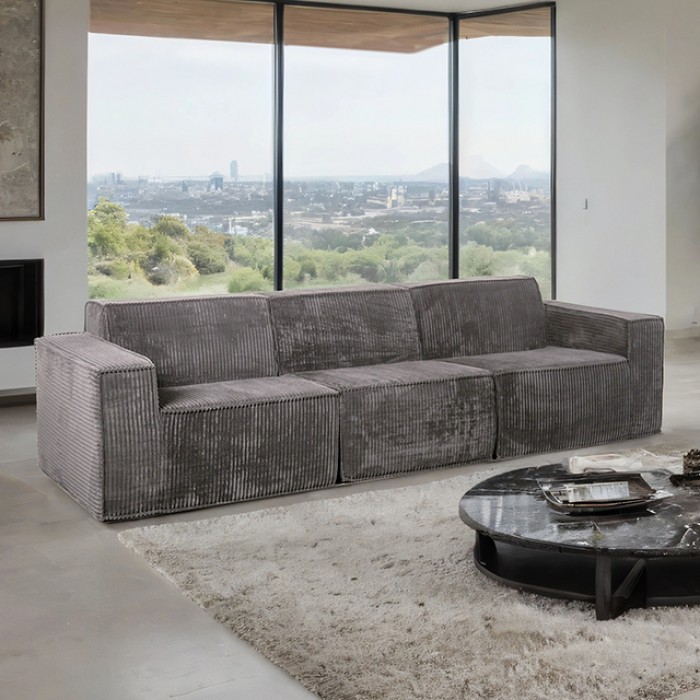 Kimara Dark Gray Sofa (Compressed Foam) FM62100DG-SF-PK by Furniture of America | U-Trade Furniture Kimara Dark Gray Sofa (Compressed Foam) FM62100DG-SF-PK by Furniture of America - Image 1