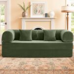 Perri 79" Olive Green Compressed Sofa  SL6907GR by Furniture of America - Image 3