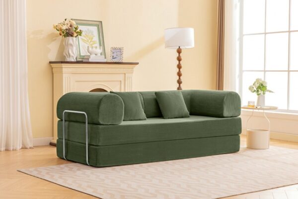 Perri 79" Olive Green Compressed Sofa  SL6907GR by Furniture of America - Image 4