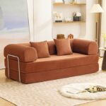 Perri 79" Rustic Brown Compressed Sofa SL6907BR by Furniture of America