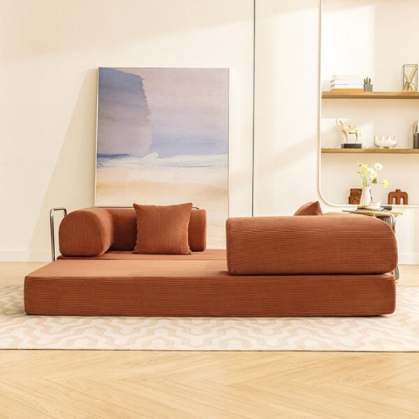 Perri 79" Rustic Brown Compressed Sofa SL6907BR by Furniture of America - Image 2