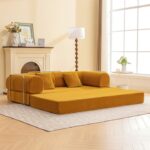 Perri 79" Ginger Compressed Sofa SL6907YL  by Furniture of America - Image 4