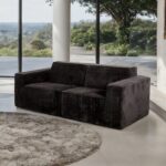 Kimara Black Compressed Loveseat FM62100BK-LV-PK Contemporary by Furniture of America