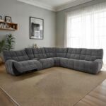 Clemens Dark Gray Power Sectional CM9936DG-SECT-PM Modern Comfort by Furniture of America