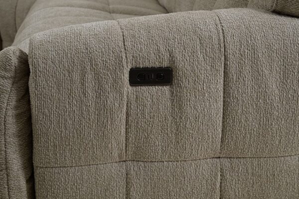 Clemens Beige Power Sectional CM9936BG-SECT-PM Transitional  by Furniture of America - Image 5