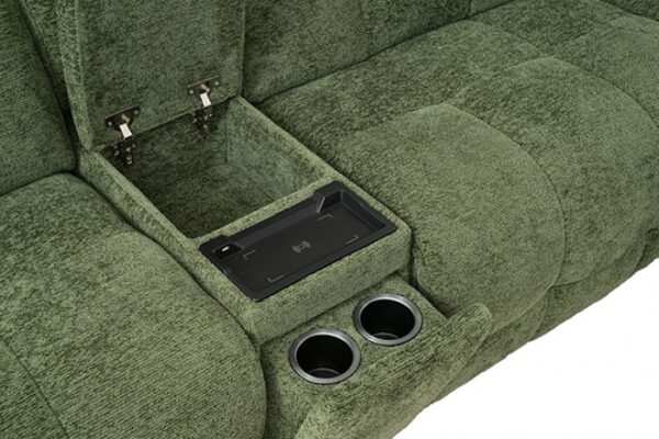 Clemens Jade Green Power Sectional CM9936GR-SECT-PM Transitional Style by Furniture of America - Image 2