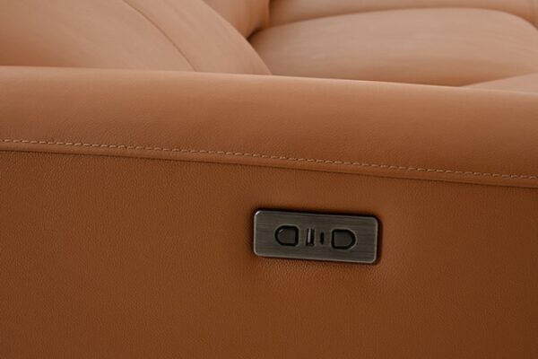 Themis Brown Clay Leather Power Sectional with Right Chaise CM9937BR-SECT-PM-R by Furniture of America - Image 2