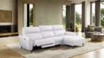 Themis White Leather Power Sectional with Right Chaise CM9937WH-SECT-PM-R by Furniture of America - Image 2