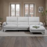 Brande Light Gray Chenille Power Sectional with Right Chaise CM9938LG-SECT-PM-R Modern Style by Furniture of America