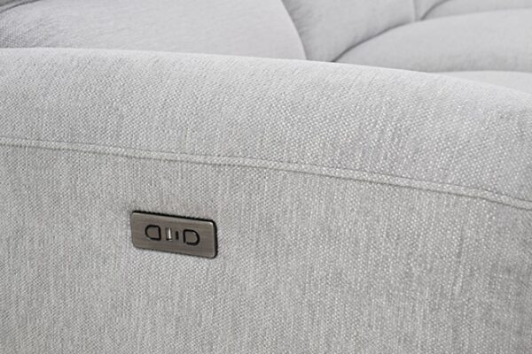 Brande Light Gray Chenille Power Sectional with Right Chaise CM9938LG-SECT-PM-R Modern Style by Furniture of America - Image 5