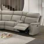 Oliverus Taupe Leather Match Power Sectional FM69009TP-SECT-PM by Furniture of America