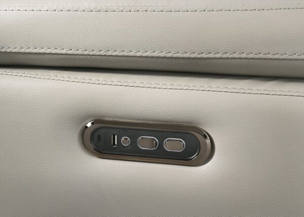 Oliverus Taupe Leather Match Power Sectional FM69009TP-SECT-PM by Furniture of America - Image 3