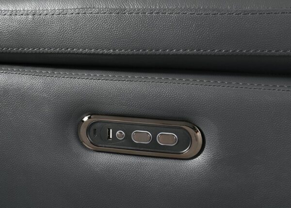 Oliverus Dark Gray Leather Match Power Sectional  FM69009DG-SECT-PM Transitional by Furniture of America - Image 4