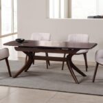 Hadsten 78-Inch Mid-Century Modern Dining Table FM30004WN-T-78 Rich Walnut by Furniture of America
