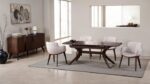 Hadsten 78-Inch Mid-Century Modern Dining Table FM30004WN-T-78 Rich Walnut by Furniture of America - Image 2
